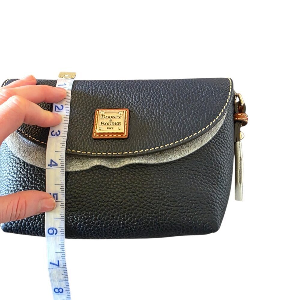 Dooney & Bourke Pebbled Leather Crossbody Saddle Bag Midnight Blue NWT - Picture 12 of 16